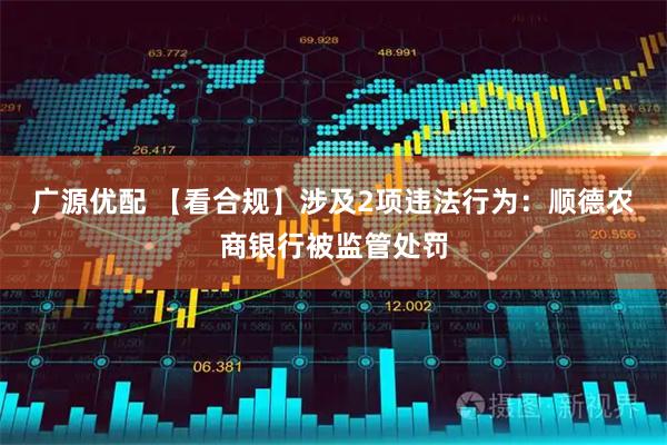 广源优配 【看合规】涉及2项违法行为：顺德农商银行被监管处罚