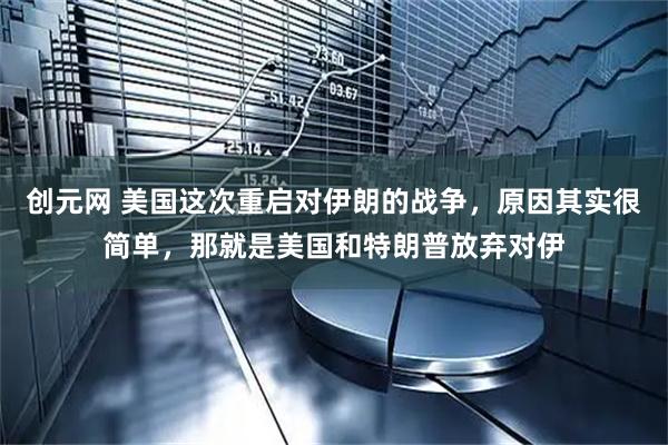 创元网 美国这次重启对伊朗的战争，原因其实很简单，那就是美国和特朗普放弃对伊